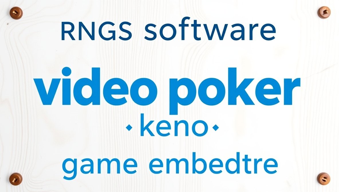 rngs software video poker keno game embedtree